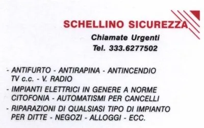 Immagine 1 azienda SCHELLINO SICUREZZA DI SCHELLINO E.